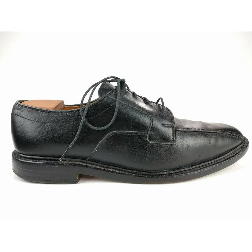 Mens ALLEN EDMONDS Oxford HILLCREST BLACK Leather Shoes Size 10 D Made In USA
